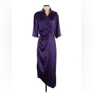 Nanushka Purple Tie Dress New With Tags